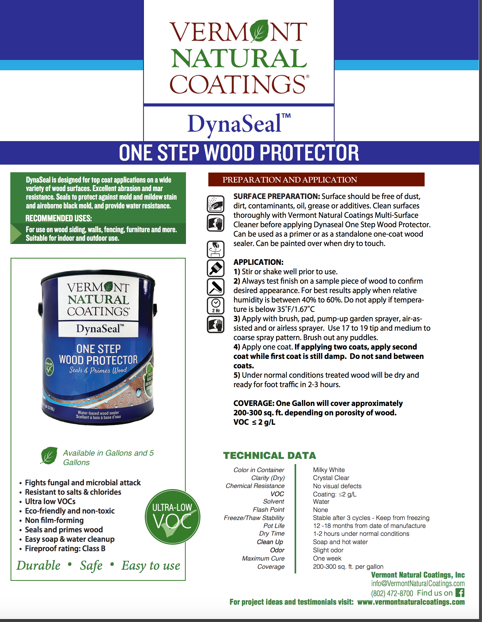 Vermont Dynaseal One Step Wood Protector